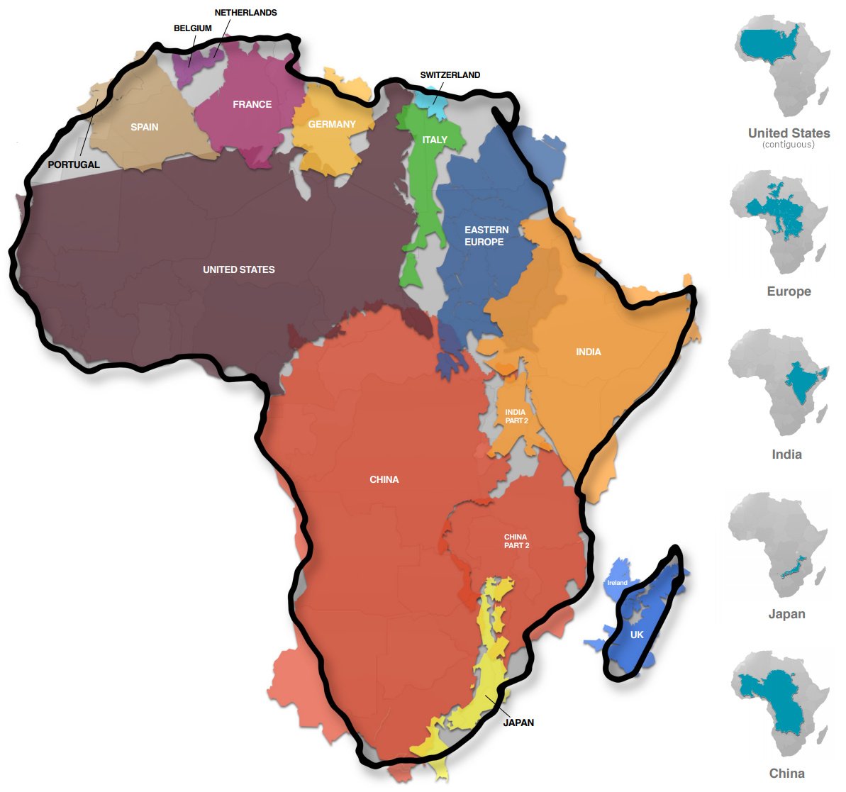 True Size of Africa